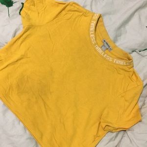 Mustard F21 Workout Crop Top